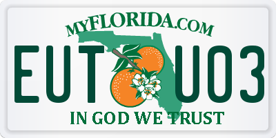 FL license plate EUTU03