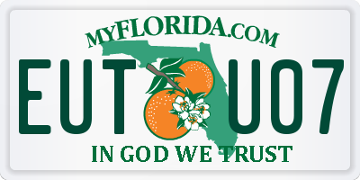 FL license plate EUTU07