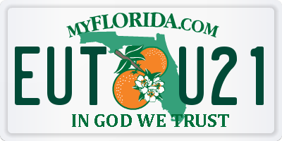 FL license plate EUTU21