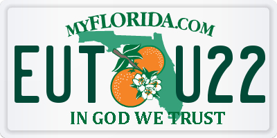 FL license plate EUTU22