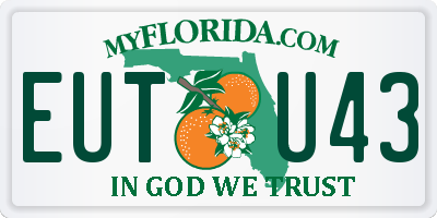 FL license plate EUTU43