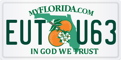 FL license plate EUTU63
