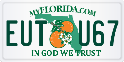 FL license plate EUTU67