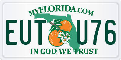 FL license plate EUTU76