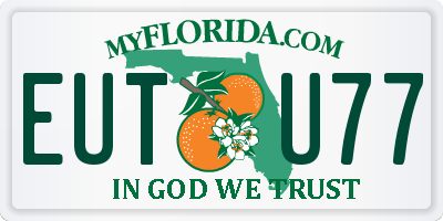 FL license plate EUTU77