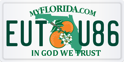 FL license plate EUTU86