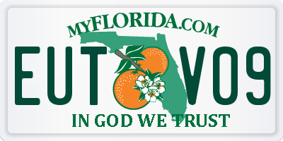FL license plate EUTV09
