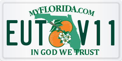 FL license plate EUTV11