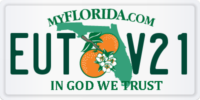 FL license plate EUTV21