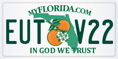 FL license plate EUTV22