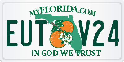 FL license plate EUTV24