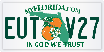 FL license plate EUTV27
