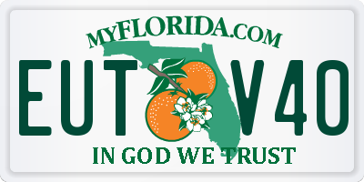 FL license plate EUTV40