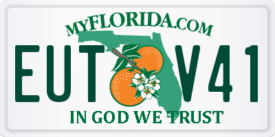 FL license plate EUTV41