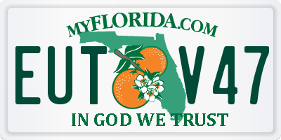 FL license plate EUTV47