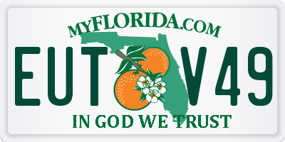 FL license plate EUTV49