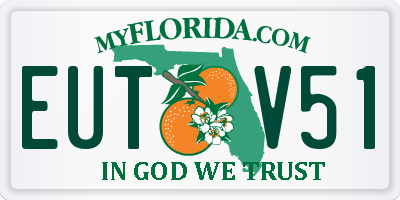 FL license plate EUTV51