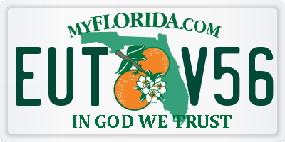 FL license plate EUTV56