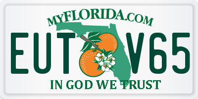 FL license plate EUTV65