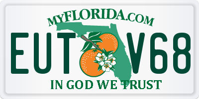 FL license plate EUTV68