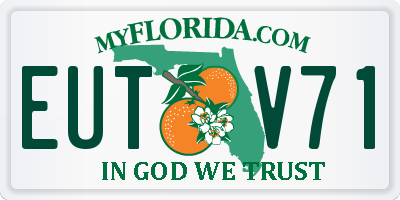 FL license plate EUTV71