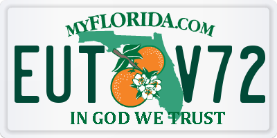 FL license plate EUTV72