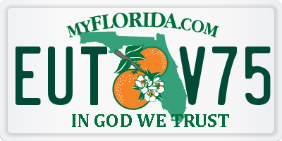 FL license plate EUTV75