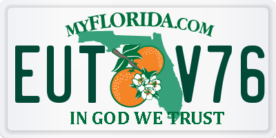 FL license plate EUTV76