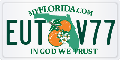 FL license plate EUTV77