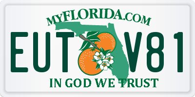 FL license plate EUTV81