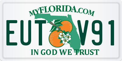 FL license plate EUTV91