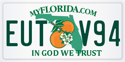FL license plate EUTV94
