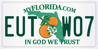 FL license plate EUTW07