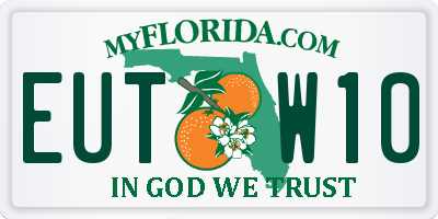 FL license plate EUTW10
