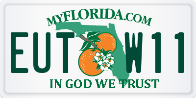 FL license plate EUTW11