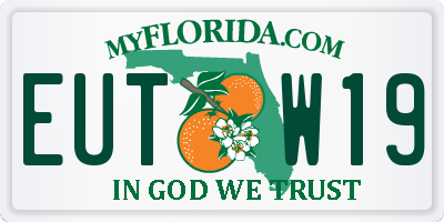 FL license plate EUTW19