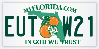 FL license plate EUTW21