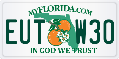 FL license plate EUTW30