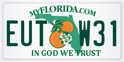 FL license plate EUTW31