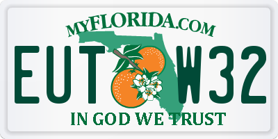 FL license plate EUTW32