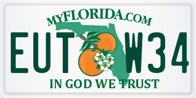 FL license plate EUTW34