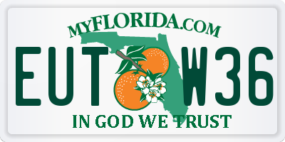 FL license plate EUTW36