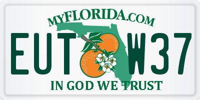 FL license plate EUTW37
