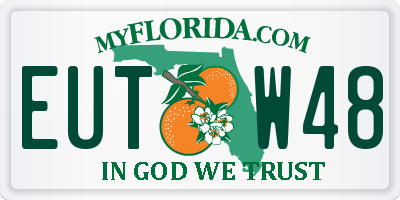 FL license plate EUTW48