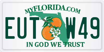 FL license plate EUTW49