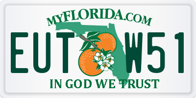 FL license plate EUTW51