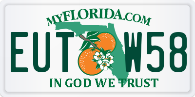 FL license plate EUTW58