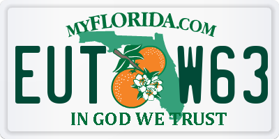 FL license plate EUTW63