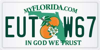 FL license plate EUTW67