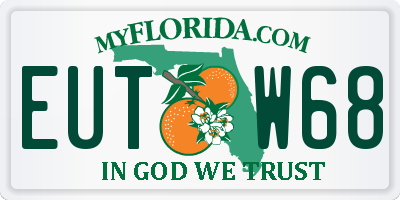 FL license plate EUTW68